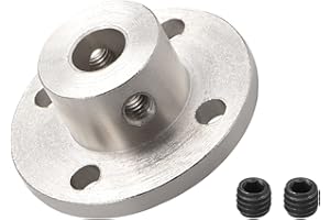 DMiotech 7mm Innen Durchmesser H13xD16 Flansch Kupplung Anschluss Starre Leitfaden Welle Unterstützung Kuppler Welle Kupplung mit Schrauben für DIY RC Modell Motoren Silber