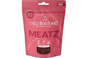 catz finefood Meatz kattgodis häst nr 15 – krispiga ränder av 100 procent hästkött – kattmellanmål för allergiker utan socker