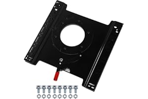 JIAWU Base de Siège Pivotante, Base Pivotante de Siège côté Passager à Rotation à 360 Degrés, Plaque de Montage de Siège de Voiture pour Sprinter, Transit, T5 T6, Base Rotative de Siège