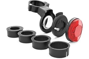 CQ Bike Airtag Holder, Stealth Airtag Bike Mount Hidden in Seatpost Reflector, Anti-Theft Air Tag Bicycle GPS Tracker Accessory for MTB, Electric Bicycle & Scooter, Compatible with Gar min Varia