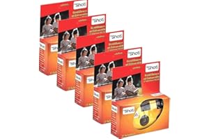 GENERISCH 5 x 1A Photo PORST Einwegkamera/Hochzeitskamera/Partykamera Topshot rot (27 Fotos, mit Blitz und Batterien)