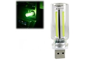 KUYTUE Dimmable Usb Touch Control Led Lights,Usb Led Car Interior Atmosphere Light,Car Us/b Light Touch Dimmable L/ed Filament L/amp,Cute Interior Truck Lights,Portable Mini Ambient Light Retro L/amp (Green)