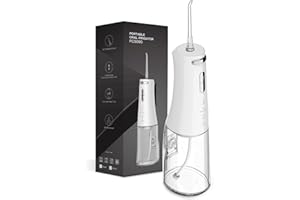 DAYBIX Water Flosser for Teeth Cordless - 4 Modes Oral Irrigator 300ML Braces Flossers Cleaner,Rechargeable Portable IPX7 Waterproof Oral Irrigator Professional Flossing Cleaning Picks for Home Travel