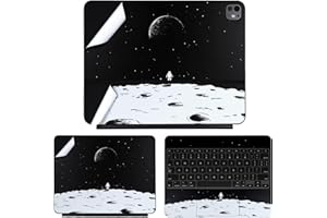 IMMOENUC 3-in-1 Tablets Skin Sticker Colorful Decals for 2024 iPad Pro M4 Magic Keyboard 11 inch Full Body Protective case Vinyl Durable Materials wrap Cover Self-Adhesive,Pre-Cut（Earth Black）
