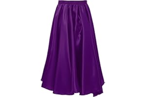 Alvivi Enfant Fille Jupe Flamenco Danse du Ventre Jupe De Danse Espagnol Latine Tango Jupette Large Performance Costume Spectacle Festival Dansewear 4-12 Ans