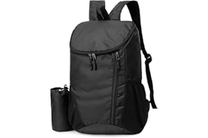 Wandering Star® Mochila de Viaje 40X20X25 Ryanair, Mochila Plegable 20 litros Mochila de Senderismo Impermeable Ultraligero Mochila Trekking Para Hombres Mujeres (Negro 2)