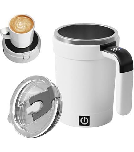 Selbstrührende Tasse 400 Ml – Elektrischer Mixbecher Aus Borosilikatglas Für Kaffee & Shakes