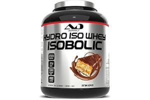 ADDICT SPORT NUTRITION AD Whey Protein Isolate | Protéines Whey Isolate En Poudre | Proteines Musculation Prise De Masse Pour Développement Musculaire | Hydro Iso Whey Isobolic | 2 Kg | Snikers