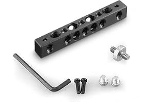 SMALLRIG Cheese Plate med 1/4 och 3/8 tråd, Multifunktionell mini Oststång för Actionkameror, Kameramonitorer, Mikrofoner och