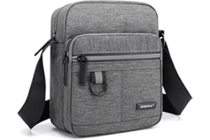 ANPTER Borsa a tracolla da uomo piccola borsa a tracolla leggera mini borsa a tracolla unisex per il lavoro, la scuola, i viaggi, l'uso quotidiano