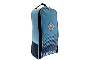 Manchester City F.c. Stövelväska nylon kängväska dragkedja öppning dubbel dragkedja drar ca 35 cm x 18 cm x, Himmelsblått