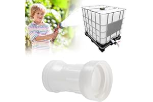 XLONG Espaciador recto S60 x 6 rosca gruesa a rosca gruesa S60 x 6, adaptador IBC S60 x 6 – Espaciador S60 x 6, accesorio para tanque IBC rosca gruesa, accesorios para contenedores IBC