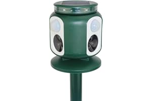 GLB GREEN LEVEL BERLIN Scacciatore solare per animali selvatici con 3 suoni, cinghiale | volpi | lupi | per zone di passaggio degli animali | sensore di movimento