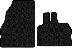 Carsio Car Mats For Renault Kangoo Van 2009+ Onwards 3mm 2pc Set Tailored Fit Rubber Floor Mat Complete Accessory Black Custom Fitted - Anti-Slip Backing, Heavy Duty & Waterproof