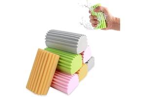 WYTNB Réutilisable Propre Duster Éponge, 8 Pièces Damp Duster et 4 Couleurs, Éponge de Nettoyage Humide, Éponge Anti-Poussière pour Nettoyer Les Stores Miroirs en Verre