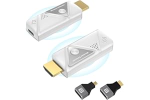 STEETEK HDMI sans Fil, Émetteur et récepteur HDMI sans Fil pour Diffuser de la vidéo et de l'audio Depuis Un Ordinateur Portable/PC/TV vers Un projecteur/Moniteur/HD TV, 2,4 G/5 G, 1080P, Plug & Play
