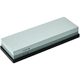 HiramWare, Premium Knife Sharpening Stone with Non-Slip Rubber Base, 400/1000 Grit, Double Sided Manual Sharpener for Kitchen