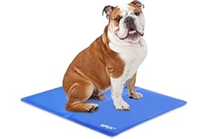 KPUY Dog Cooling Mat, Small and Medium Pet Cool Mat for Bed,Dog Cat Ice Mat with Self Cooling Gel,Non-Toxic Activated Gel Cooling Pad, Great for Dogs Cats to Stay Cool This Summer,Blue M(65 * 50cm)