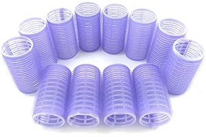 Medium Size Hair Rollers Curlers Self Grip Holding Rollers Hairdressing Curlers Hair Design Sticky Cling Style For DIY Or Hair Salon By Kamay's (Gripping Sticky Rollers 30mm/1.2" Medium Size 12PCS)