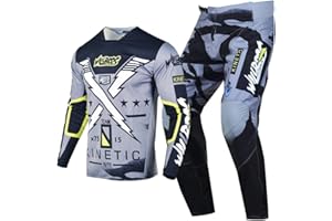 Willbros Completo Maglia e Pantaloni da Motocross Uomo Bicicletta Sporca Fuori Strada MX Abbigliamento da Corsa Cavalcare Donne Adulto