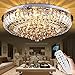 Produktbild WW Deckenleuchte Europäische Fernbedienung Kristall Deckenleuchte, Luxus Runde Kristall Lampe Wohnzimmer Lampe Schlafzimmer Restaurant Führte Kristall Deckenleuchte, Fernbedienung Lampe 65 * 26 Cm