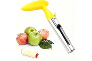 LAFEFE Apple Corer, Apple Corer Remover with ABS Handle and Serrated Stainless Steel Blade, Easy-to-Use Apple Core Remover for Suitable for Home and Kitchen use - Yellow
