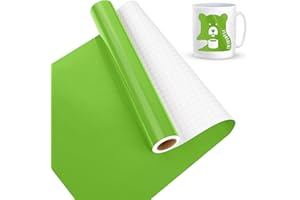 Lya Vinyl Rollo de Vinilo Adhesivo Verde, 30.5 cm x 457.5 cm, Vinilo Verde para Cricut, Silhouette Cameo y la Mayoría de las Máquinas de Corte