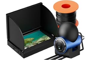 EFFIFISH Underwater Camera, Screen Fish Finder,Fishing Rod, 10.9 Cm (4.3 Inches) High-definition Screen, IP68 Waterproof, Sun-proof, 12 Infrared Leds For Sea Lake River Boat Fishing(line+50Mcamera)