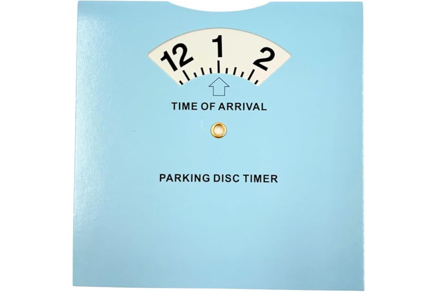 Parking Timer Disc - Clock Dial Permitted Disabled Parking for Cars, Vans and Bikes Displays Arrival Time for Double Yellows and Wheelchair Bays (1 Replacement Clock)