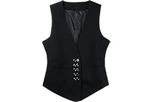 CHICTRY Femme Petit Gilet de Tailleur Blazer sans Manche Causal Veste Slim Business Suit Dame Salopettes Régulière Jacket Manteau pour Travail Bureau Affaire