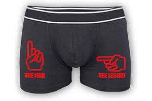 SMARTYPANTS The Man The Legend Valentines Day Mens Boxers - Funny Joke Quote Novelty Christmas Birthday Anniversary Love Boyfriend Husband Shorts Pants Underwear Gift Present
