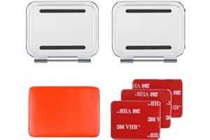 SOONSUN 2-Pack Waterproof Floaty Backdoor Compatible with GoPro Hero 5 6 7 Black Official Super Suit Waterproof Housing Case Skeleton Backdoor + LCD Touch Backdoor)