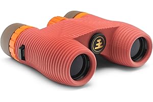 Nocs Provisions Standard Issue 10x25 Waterproof Binoculars, 10X Magnification, Bak4 Prism, Wide View Multi-Coated Lenses for Bird Watching, Hiking & Backpacking - Manzanita Red