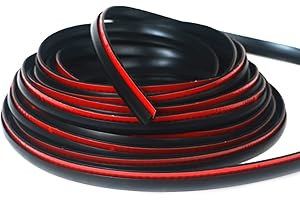 SDANO Fender Flares Edge Trim for Car and Truck Wheel Wells, Rubber Seal/Gasket for Fender Flares Universal, Bonds w/ 3M Automotive-Grade Adhesive Tape, T-Style, 30’ Length