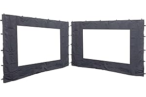 QUICK STAR 2 Seitenteile mit Fenster für Blätter Pavillon 3x3m Grau