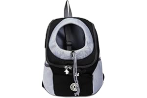 Linghe Sac à Dos Pliable pour Chien de Voyage pour Animaux de Compagnie pour Chat Sacs à Dos de Transport pour Chiens Petit Transporteur (Noir, L)