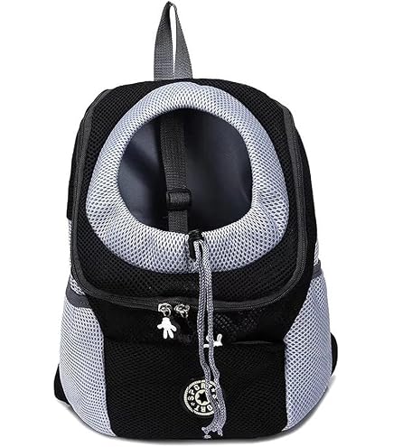 Zaino Trasportino Ferplast VOYAGER BACKPACK Per Cani E Gatti – Modello 350, Max 10 Kg, Impermeabile, Spallacci Imbottiti E Tasche, Nero