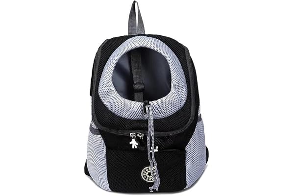 Linghe Sac à Dos Pliable pour Chien de Voyage pour Animaux de Compagnie pour Chat Sacs à Dos de Transport pour Chiens Petit Transporteur (Noir, M)