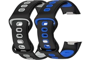 Muovrto Bracelet pour Fitbit Charge 5/Charge 6, Bracelet de Montre Remplacement en Silicone