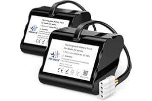 melasta 7.2V 4500mAh Li-Ion Batería para Neato XV Series XV-21 XV-11 XV-12 XV-12 XV-14 XV-15 XV-15 XV-21 XV-25 XV-21 XV-25 945-0005 945-0006 945-0065 Neato Essential Signature Pro Aspiradora, 2 Pack