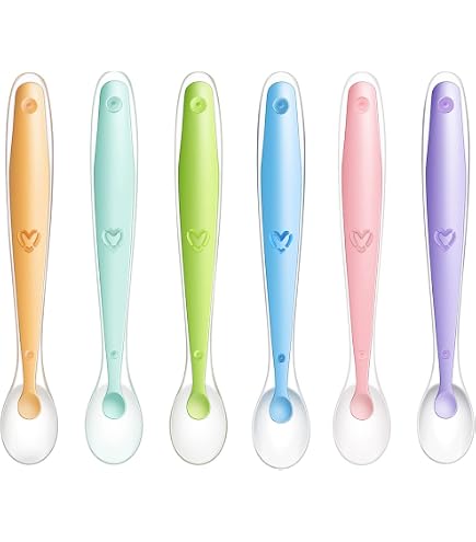 Cuillère D'apprentissage ChooMee FirstSpoon - Silicone Souple, Pour Bébé Dès 4 Mois - Sans BPA, Facile à Tenir