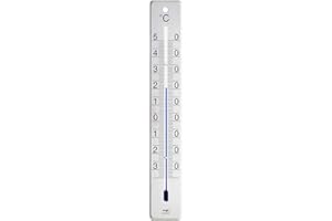 TFA Dostmann - Termómetro analógico para Interior y Exterior (Acero Inoxidable, Brillante)