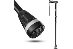 HEALTHBAZAAR All Terrain Walking Stick for Men & Women, Lightweight, Foldable, Adjustable, Shock Absorption, Collapsible Walking Stick for Seniors & Adults | HealthBazaar