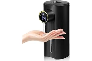 Phneems Automatyczny Dozownik MydłA Elektryczny Dozownik MydłA Z Czujnikiem Bezdotykowy Wodoszczelność Ipx5 Elektryczny Dozownik MydłA Do łAzienki, Kuchni, Biura czarny