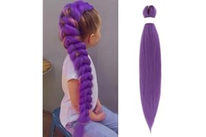 JOOCEEBABY Extension Per Treccine Africane Capelli Trecce Viola Braids Extension 28 Pollici 1pack Extension Per Treccine Africane Extensions (26 Pollice, Viola Lavanda)