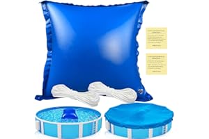 ZOYDP Poolkissen Winter, 4 * 4ft Luftkissen Pool Winter, Pool Kissen Winter mit 4 Löchern und 5m Seil, Pool Winterkissen, Pool Kissen Überwinterung für Oberirdische Poolabdeckung Winterschutz