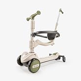 Elele Potenza 4in1 Ebeveyn Kontroll&uuml; 5 Tekerlekli &Ccedil;ocuk Scooter Işıklı Oturaklı Yeşil, ELSCTPOTENZA-027
