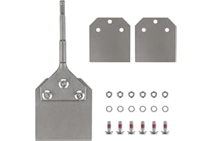 VONLUX Spachtelmeißel SDS Plus Meißel 250x100 mm, Spachtelmeißel Farbschaber mit 2 Ersatzblätter Klingen für Fußbodenkleber, Teppich, Fliesenkleber, Bodenkleber, PVC-Fliesen