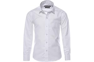 GILLSONZ A1New Kinder Party Freizeit bügelleicht Student Hemd Langarm