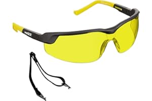 voltX 'GT Adjustable' Gafas de Seguridad Ajustables, (Amarillo) Certificado CE EN166FT, Revestimiento antiempañamiento, Lentes UV 400